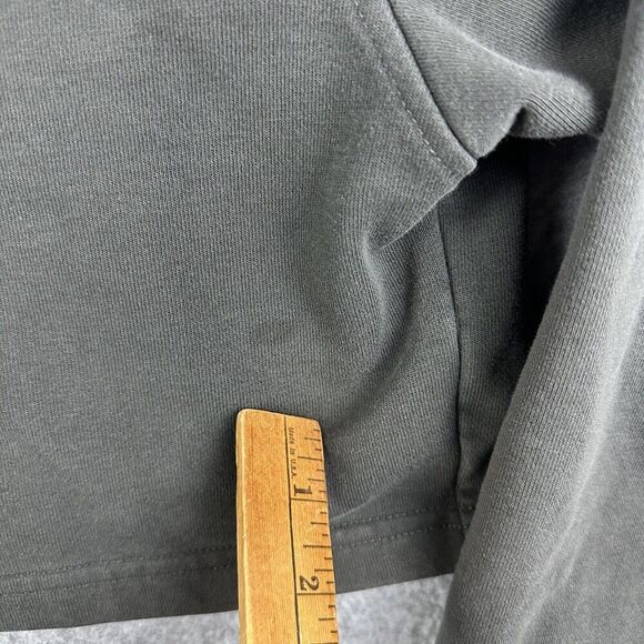 Ivy Park Cropped Hooded Sweatshirt Womens M Gray Oversized Streetwear Hoodie* - Picture 5 of 15